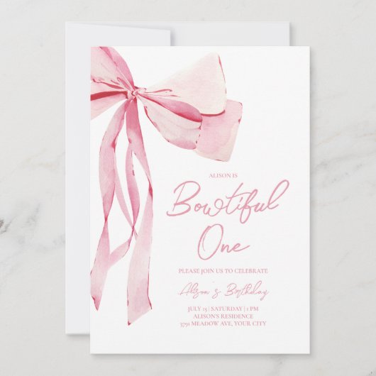 第1回誕生日 招待状 (正面)