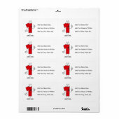 第1回誕生日Tシャツとギフト ラベル (フルシート)