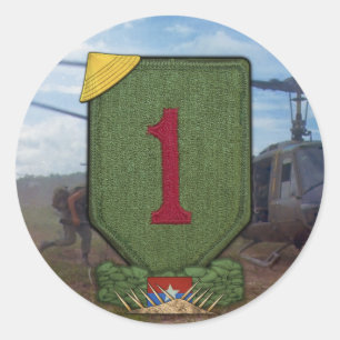 第1回軍師部INF DIV歩兵師団ベトナム戦争パッチ ラウンドシール