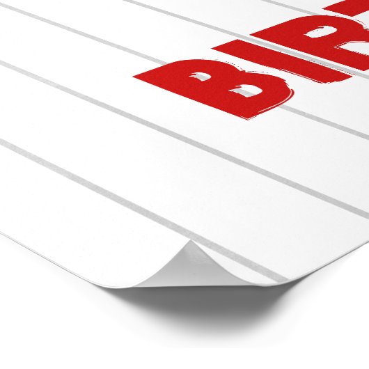 第1回野球誕生日歓迎ポスター ポスター (角)