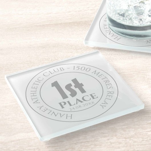 第1回陸上賞金賞受賞ガラスコースター ガラスコースター