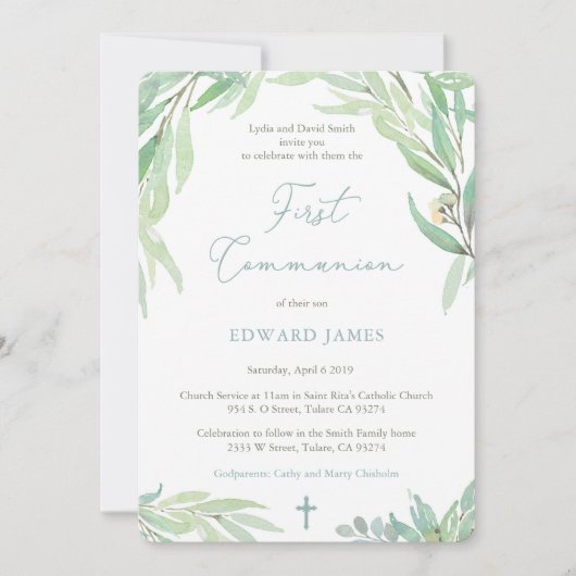 第1回青少年春葉 招待状 (正面)