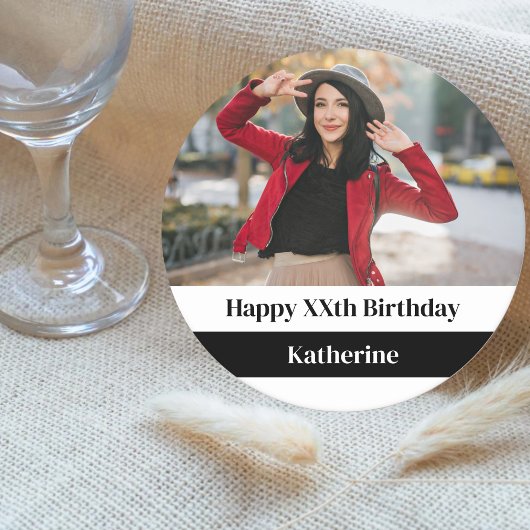 第1回5日10日15日20日30日40歳の誕生日パーティー ラウンドペーパーコースター