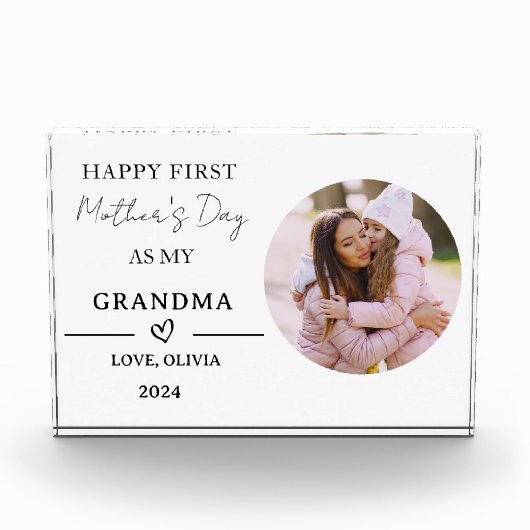 第1回MOTHERS DayプレゼントおばあちゃんプレゼントBab フォトブロック (正面)