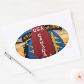 第1回SSF特別部隊SFG SF退役軍人 楕円形シール (封筒)