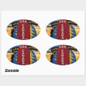 第1回SSF特別部隊SFG SF退役軍人 楕円形シール (シート)