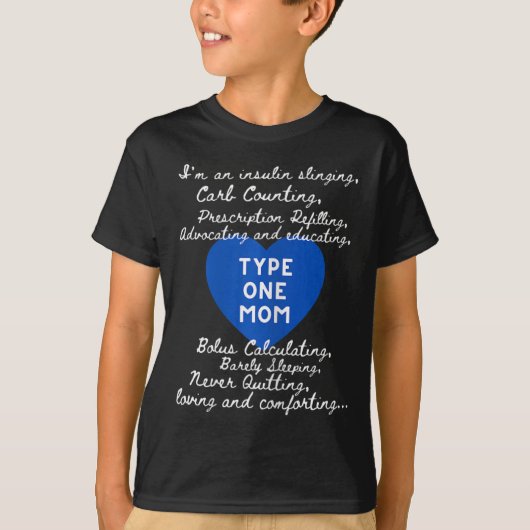 第1型糖尿病ママ啓発 Tシャツ (正面)