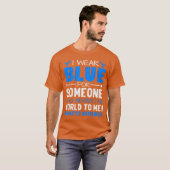 第1型糖尿病啓発T1Dリボンブルーサポート Tシャツ (正面フル)