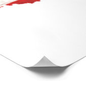 第1塁走場 – 野球選手と米国国旗 ポスター (角)