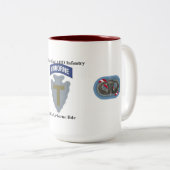 第1大隊の143rd歩兵第36のAbnのBdeのマグ ツートーンマグカップ (正面右)