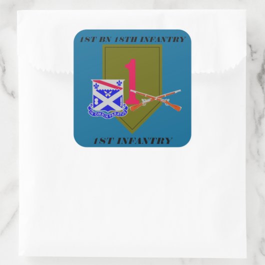 第1大隊第18歩兵第1歩兵第1連隊シール スクエアシール (バッグ)