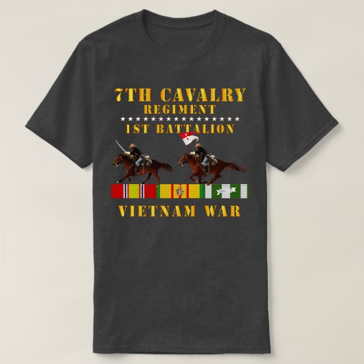 第1大隊第7騎兵連隊ベトナムwt 2 Cav Tシャツ (デザイン正面)
