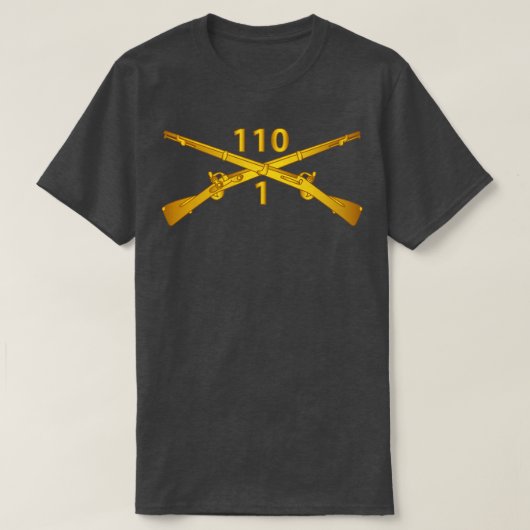 第1大隊110歩兵連隊Infブランチw Tシャツ (デザイン正面)