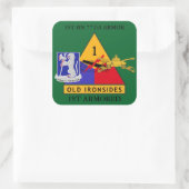 第1大隊77第ARMOR 1第ARMORステッカー スクエアシール (バッグ)