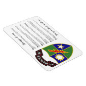 第1大隊 – 第75レンジャー連隊磁石4x6 マグネット (右側)