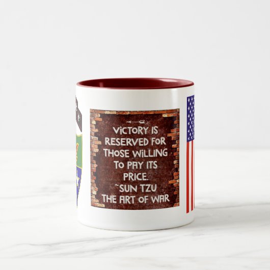 第1大隊 – 第75レンジャー連隊 – ビクトリーマグ ツートーンマグカップ (中央)