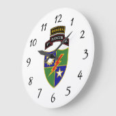 第1大隊-第75レーンジャーw/Tab -柱時計 ラージ壁時計 (傾斜)