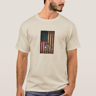 第1大隊 – 第75回レンジャーアメリカ国旗Tシャツ Tシャツ
