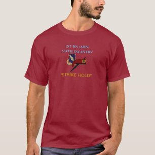 第1大隊(ABN)の504TH歩兵のTシャツ Tシャツ