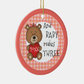 第1子新生児ガールキープサケクリスマスギフト セラミックオーナメント (右)
