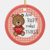 第1子新生児ガールキープサケクリスマスギフト セラミックオーナメント (正面)