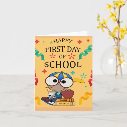 第1学年の初日 カード (黄色い花)