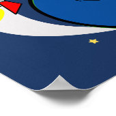 第1宇宙ロケットボーイの寝室の標識 ポスター (角)