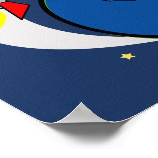 第1宇宙ロケットボーイの寝室の標識 ポスター (角)