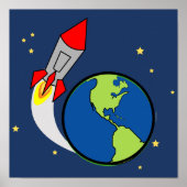 第1宇宙ロケットボーイの寝室の標識 ポスター (正面)