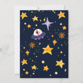 第1宇宙飛行士ロケット誕生日招待状 招待状 (裏面)