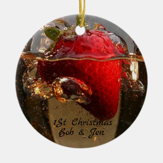 第1年の結婚 セラミックオーナメント (正面)
