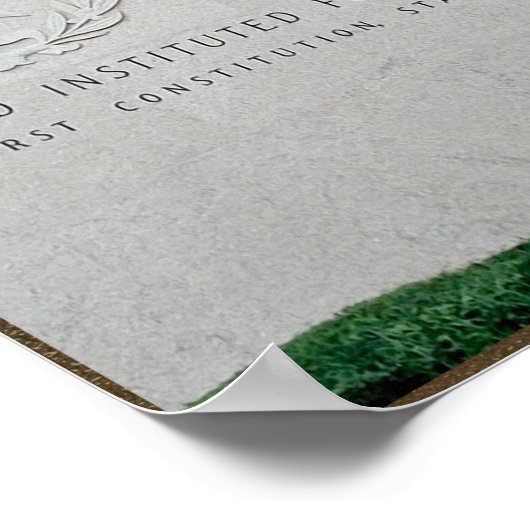 第1憲法、テキサス州州、1845引用文 ポスター (角)