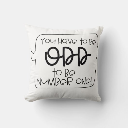 第1数学のしゃれの枕であるために異様でなければなりません クッション (正面)