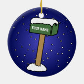 第1新しい家のクリスマス セラミックオーナメント (裏面)