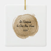 第1新しい家のクリスマス セラミックオーナメント (裏面)