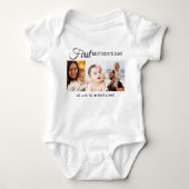第1日パーソナライズされた母の写真コラージュ ベビーボディスーツ (正面)