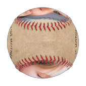 第1日素朴母の日2フォトギフト野球 野球ボール (裏面)