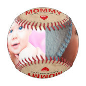 第1日素朴母の日2フォトギフト野球 野球ボール (正面)