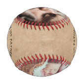 第1日素朴父の日2フォトギフト野球 野球ボール (裏面)