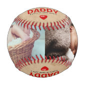 第1日素朴父の日2フォトギフト野球 野球ボール (正面)