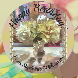 第1春の花誕生日PCM1 ラウンドシール