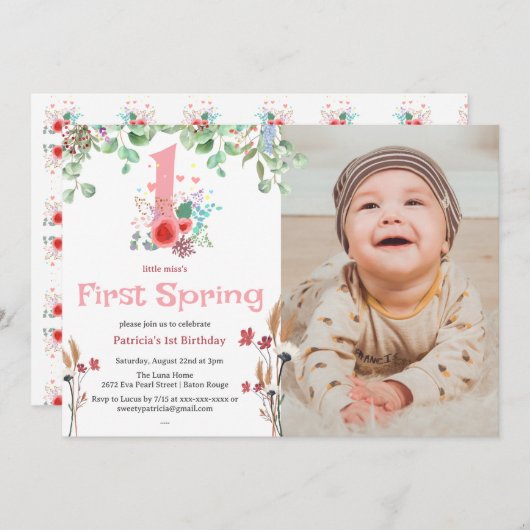 第1春フローラリトル恋しく思オネダーフル第1BD 招待状 (正面/裏面)