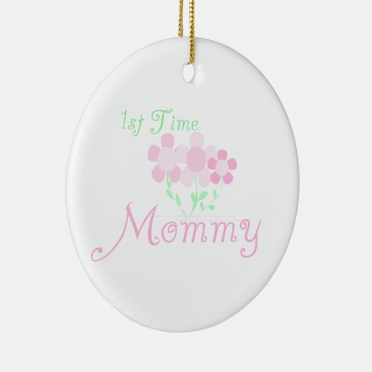 第1時間のお母さんのピンクによってはギフトが開花します セラミックオーナメント (右)