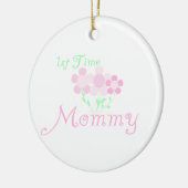 第1時間のお母さんのピンクによってはギフトが開花します セラミックオーナメント (左)