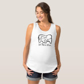 第1時間のお母さん象の抱擁妊婦のなオレンジTシャツ タンクトップ (正面フル)