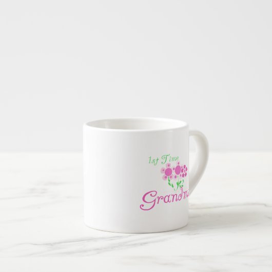 第1時間の祖母のピンクによってはギフトが開花します エスプレッソカップ (正面右)