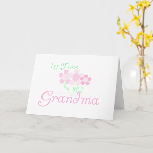 第1時間の祖母 カード (黄色い花)