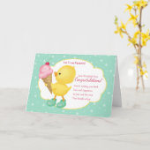 第1時間は妊娠のお祝いカードを育てます カード (黄色い花)