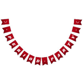 第1期かわいいダークレッドグルービーレタリング バンティングフラッグ