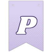 第1期かわいいラベンダーパープルファンキーレタリング バンティングフラッグ (第3の旗)